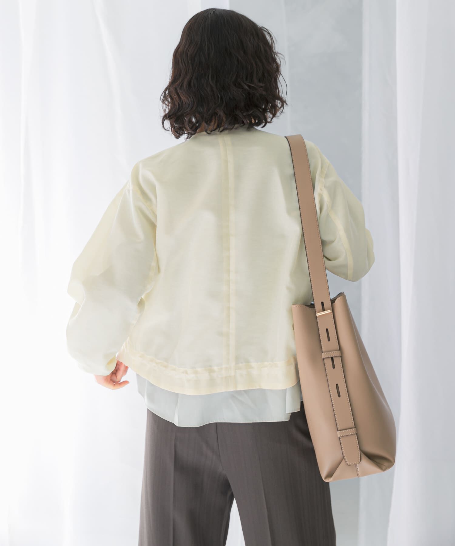 URBAN RESEARCH ROSSO「オーガンジーシアーブルゾン」|ブルゾン・スタジャン|