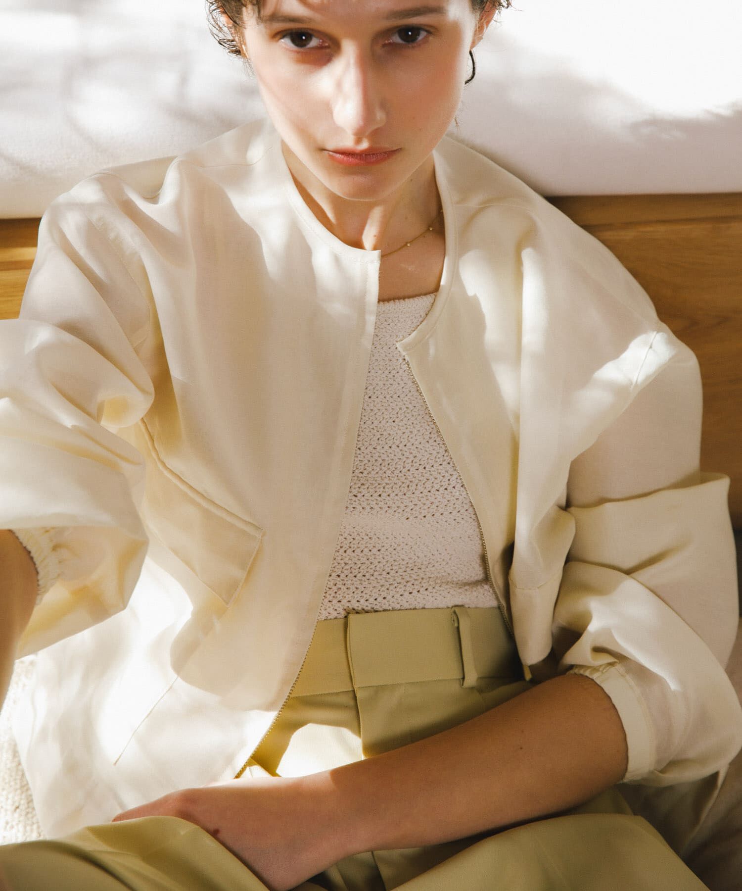 URBAN RESEARCH ROSSO「オーガンジーシアーブルゾン」|ブルゾン・スタジャン|