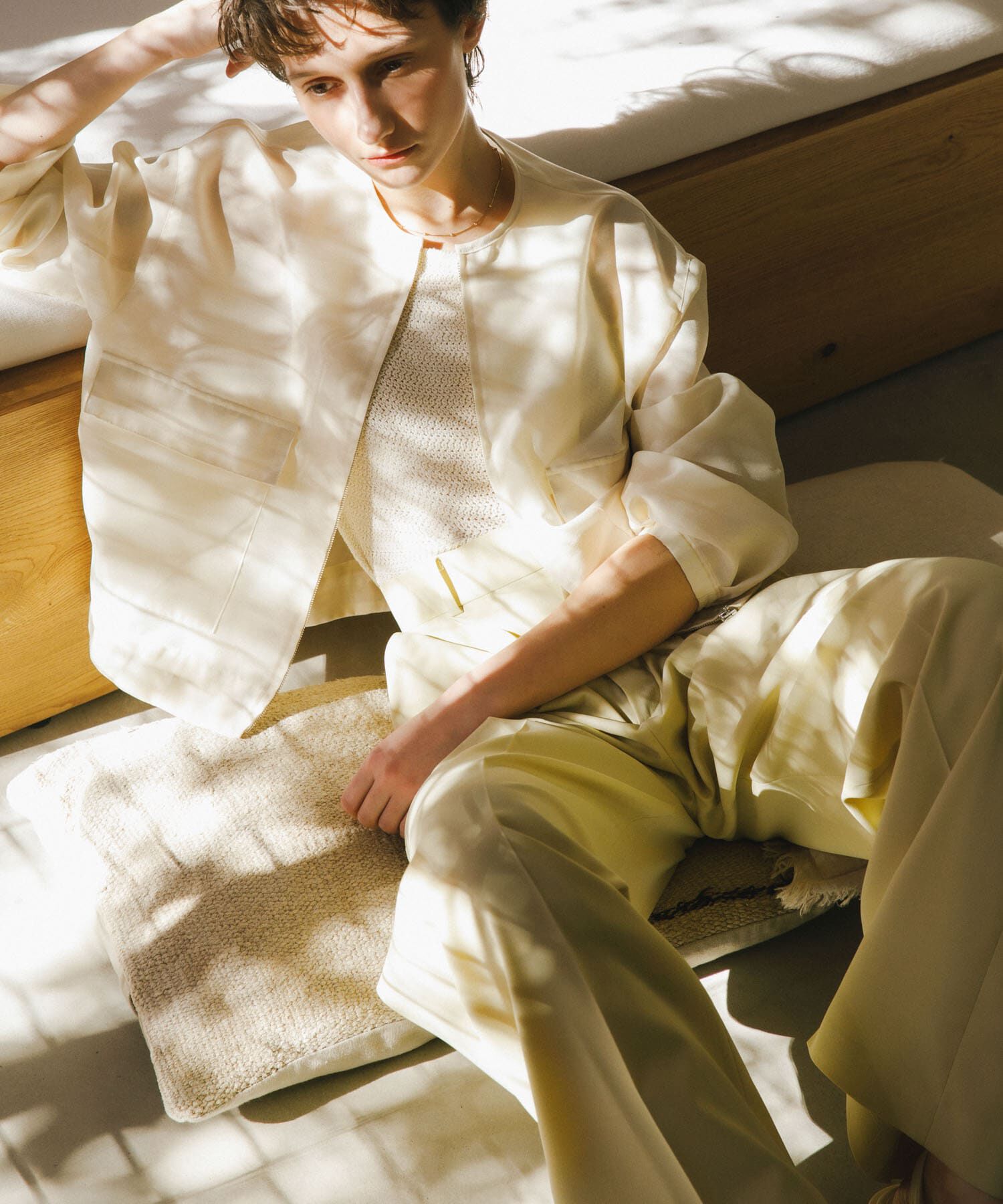 URBAN RESEARCH ROSSO「オーガンジーシアーブルゾン」|ブルゾン・スタジャン|