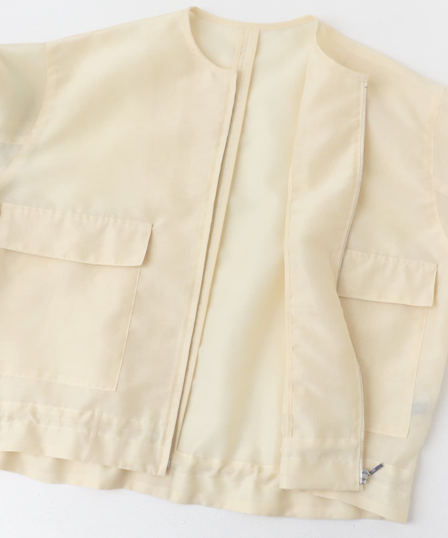 URBAN RESEARCH ROSSO「オーガンジーシアーブルゾン」|ブルゾン・スタジャン|