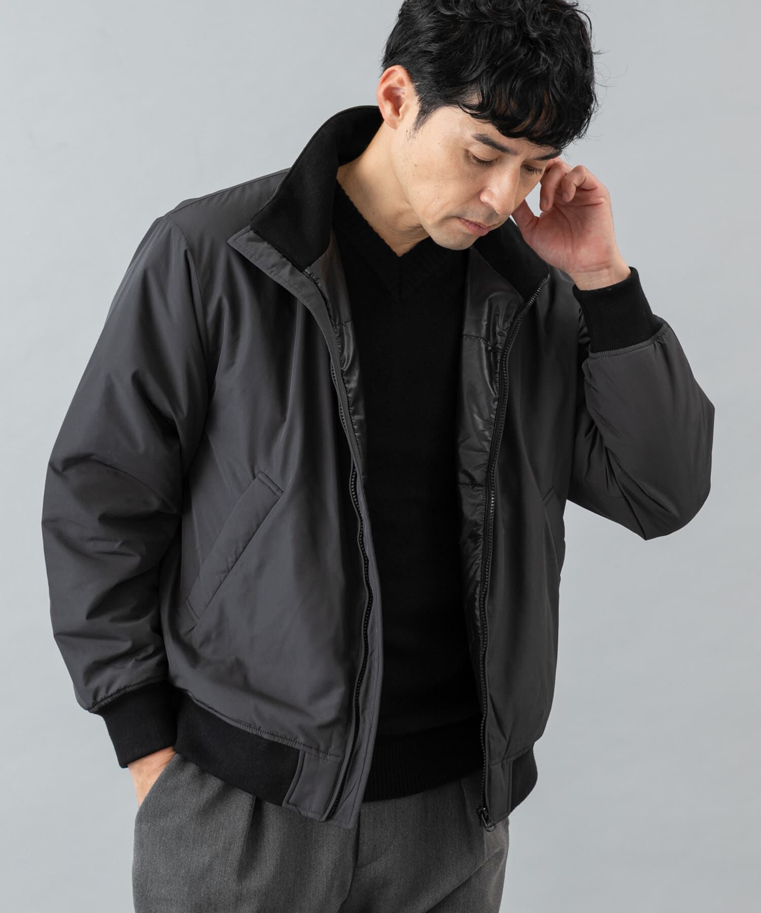 URBAN RESEARCH ROSSO「『XLサイズあり』NOUVELLE中綿スタンドブルゾン」|ブルゾン・スタジャン|