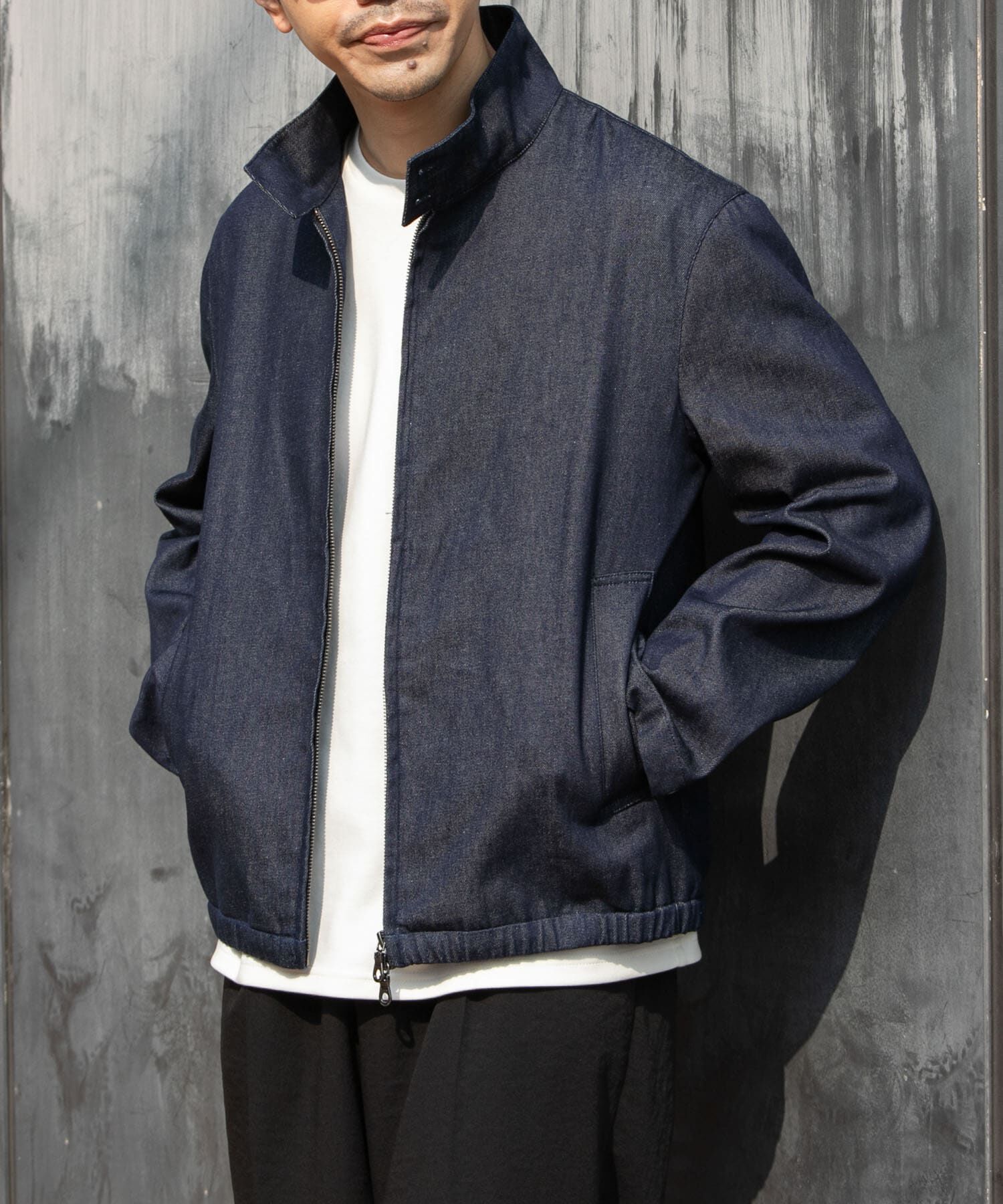 URBAN RESEARCH ROSSO「デニムスタンドブルゾン」|ブルゾン・スタジャン|