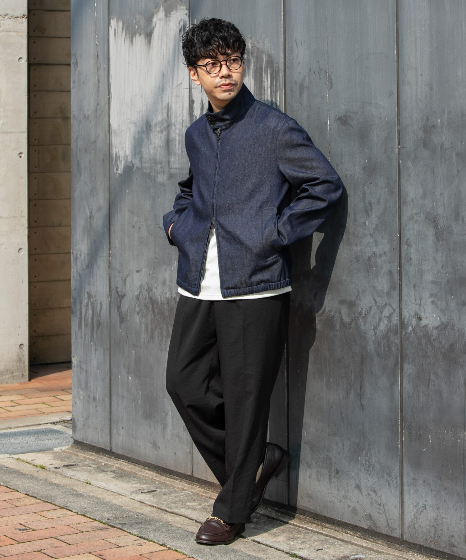 URBAN RESEARCH ROSSO「デニムスタンドブルゾン」|ブルゾン・スタジャン|