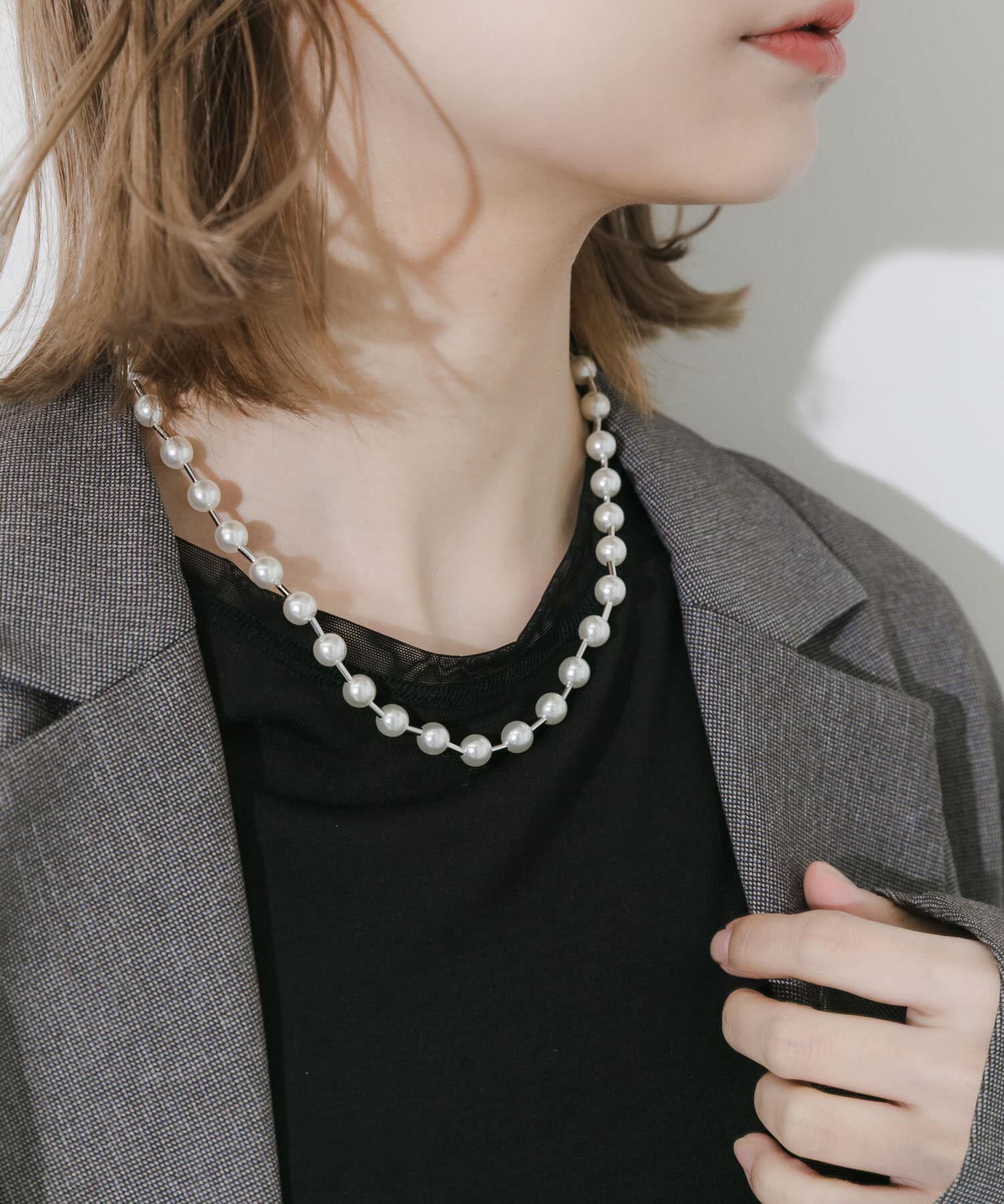 SMELLY「パールビーズネックレス」|ネックレス|