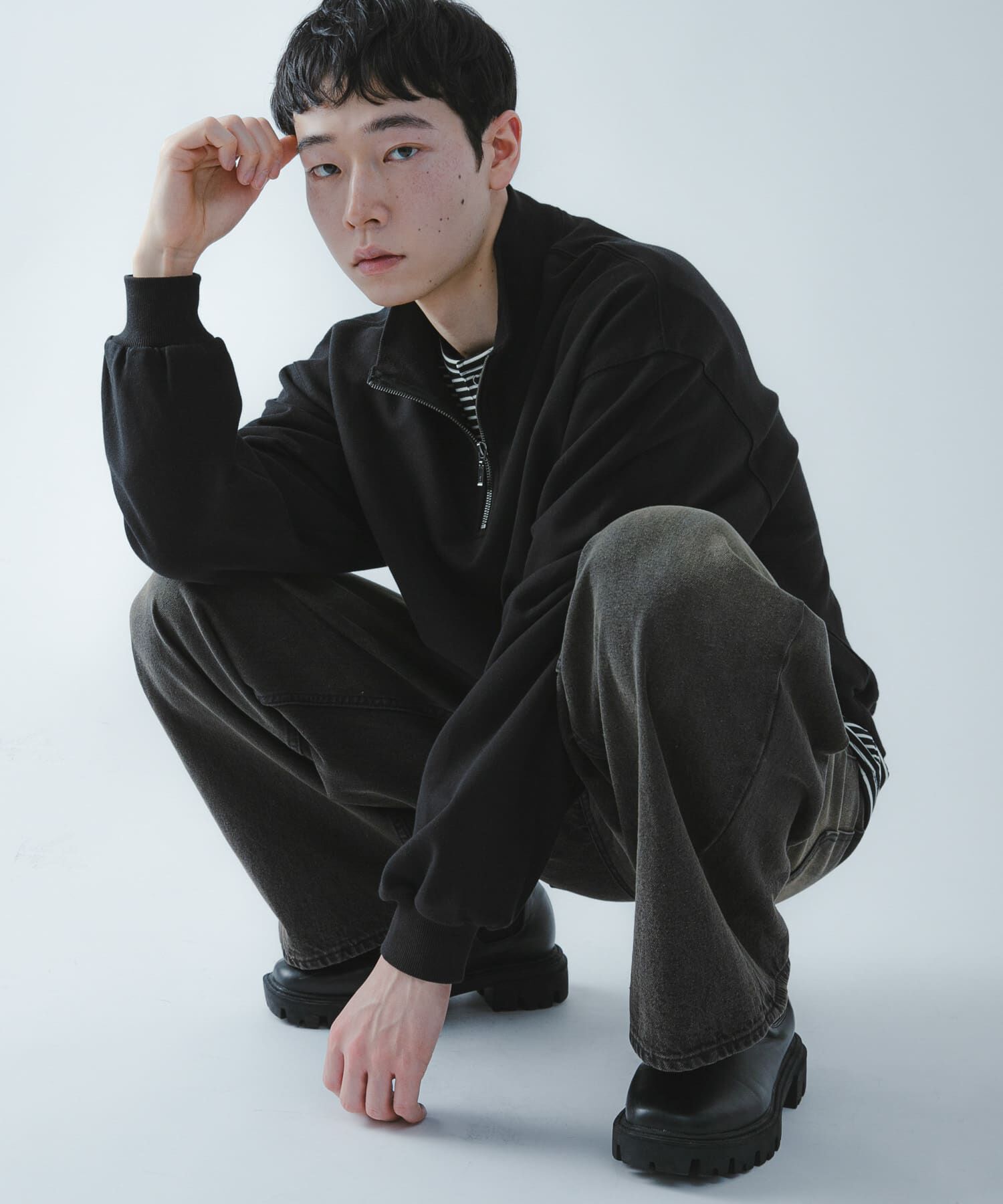 SENSE OF PLACE by URBAN RESEARCH「『洗濯可/撥水/防花粉』SKIN Proofハーフジップスウェット」|スウェット・ジャージ|