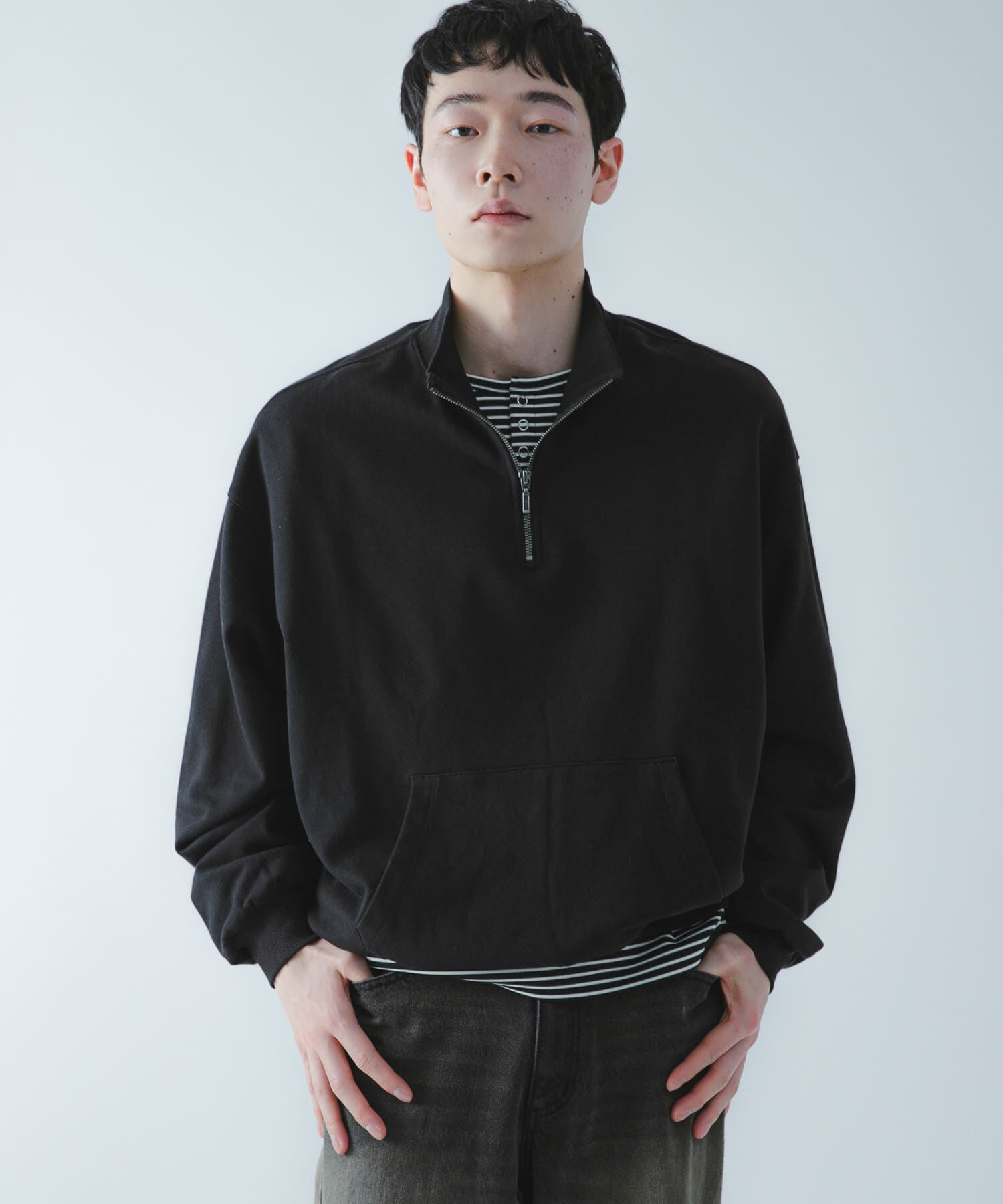 SENSE OF PLACE by URBAN RESEARCH「『洗濯可/撥水/防花粉』SKIN Proofハーフジップスウェット」|スウェット・ジャージ|