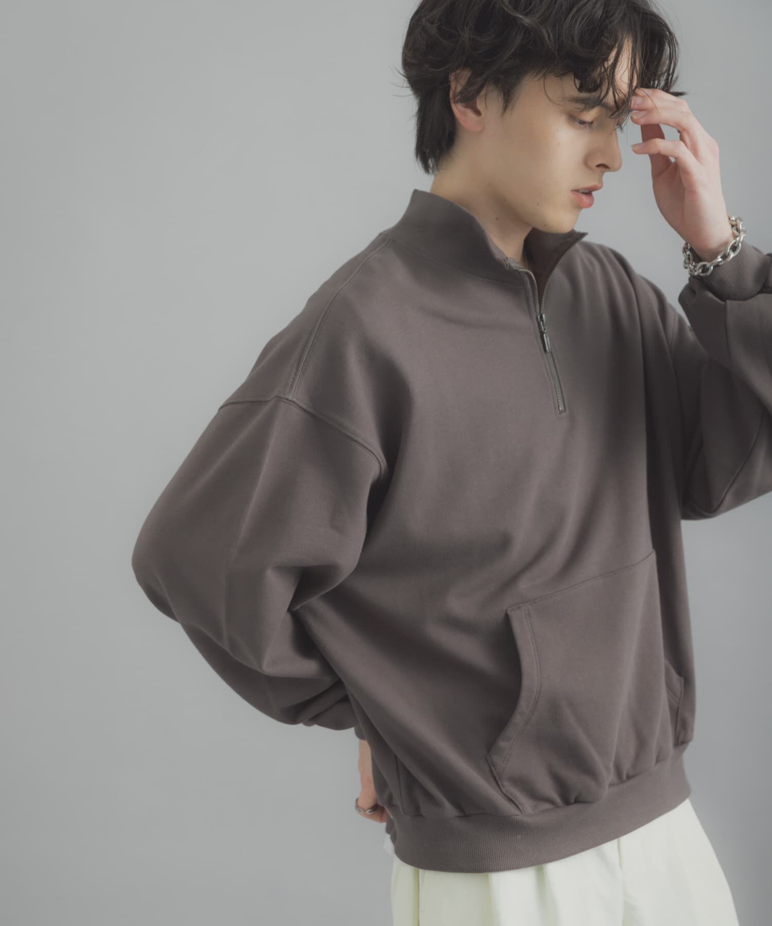 SENSE OF PLACE by URBAN RESEARCH「『洗濯可/撥水/防花粉』SKIN Proofハーフジップスウェット」|スウェット・ジャージ|