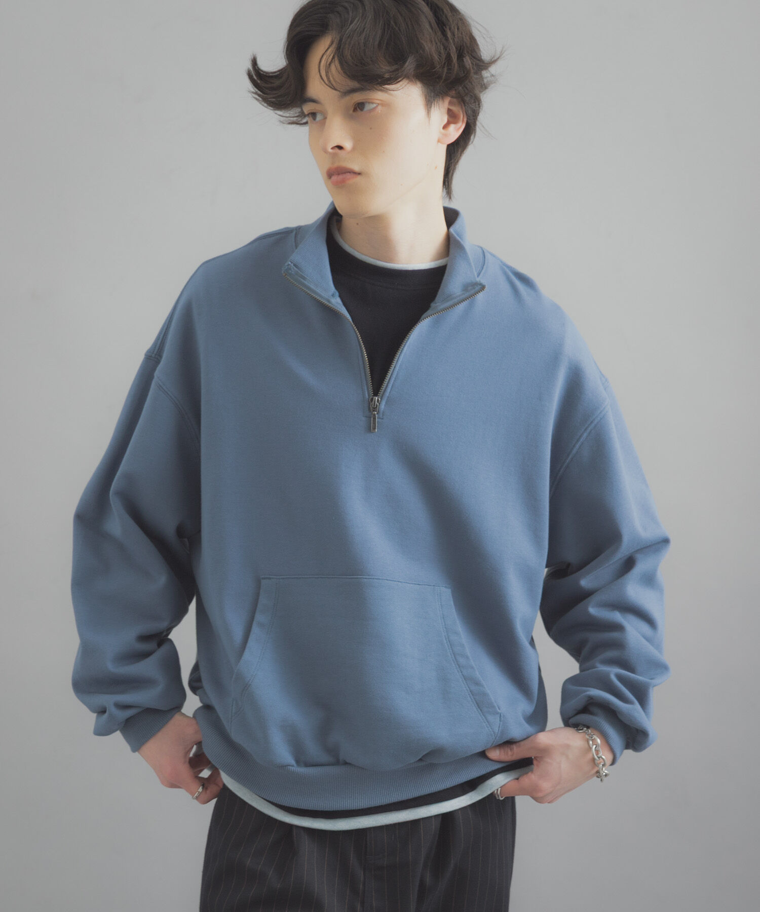 SENSE OF PLACE by URBAN RESEARCH「『洗濯可/撥水/防花粉』SKIN Proofハーフジップスウェット」|スウェット・ジャージ|