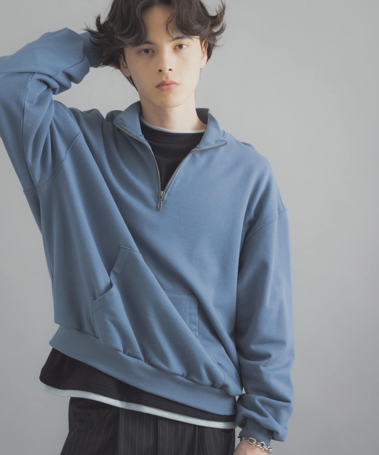 SENSE OF PLACE by URBAN RESEARCH「『洗濯可/撥水/防花粉』SKIN Proofハーフジップスウェット」|スウェット・ジャージ|