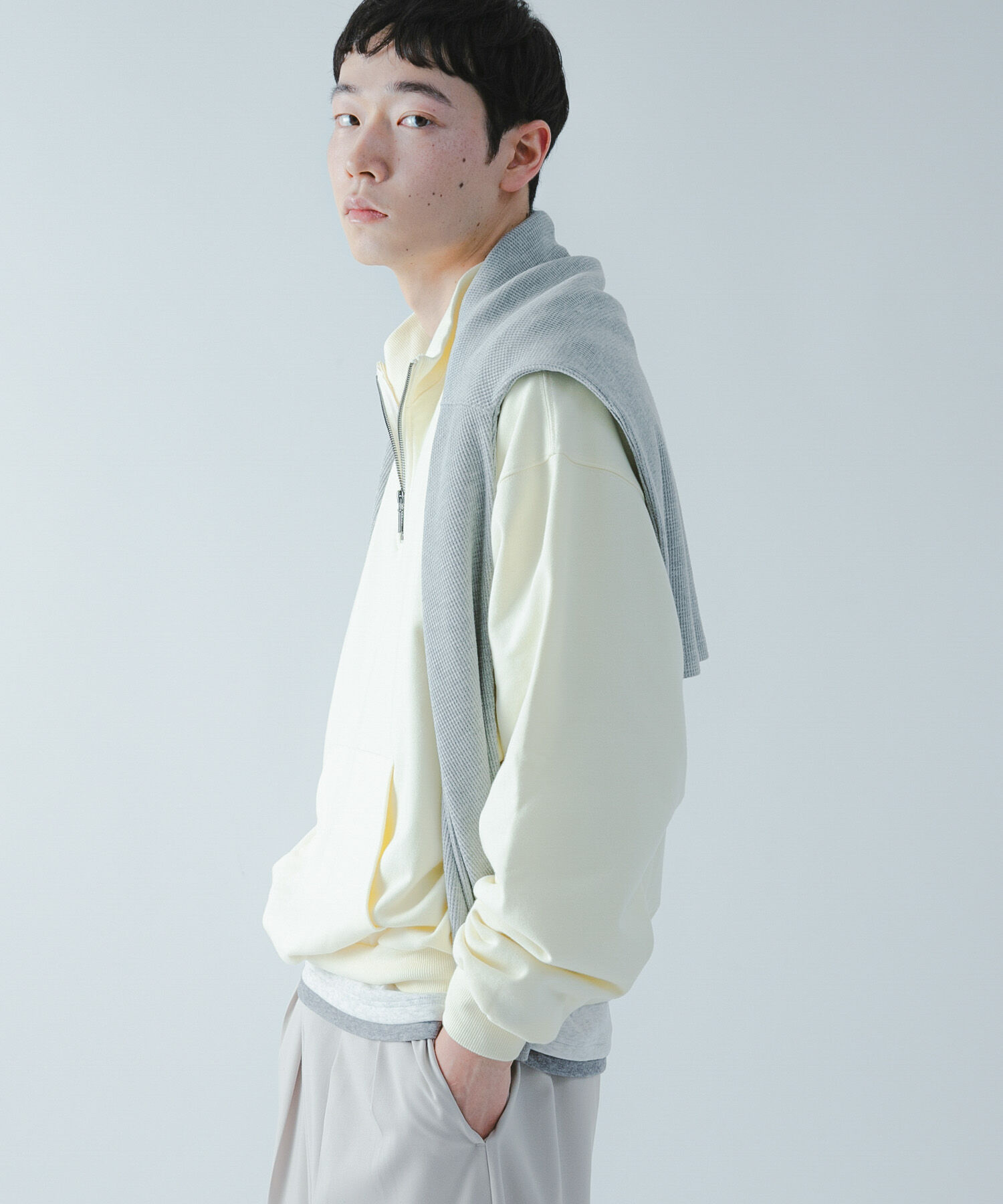 SENSE OF PLACE by URBAN RESEARCH「『洗濯可/撥水/防花粉』SKIN Proofハーフジップスウェット」|スウェット・ジャージ|