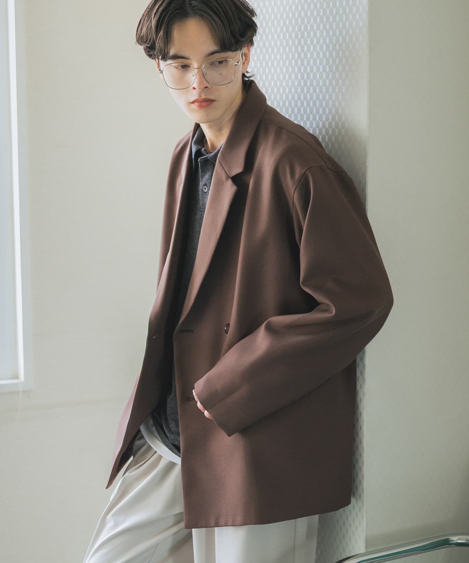 SENSE OF PLACE by URBAN RESEARCH「『撥水/防花粉』SKIN Proofダブルテーラードジャケット」|その他|ブラウン