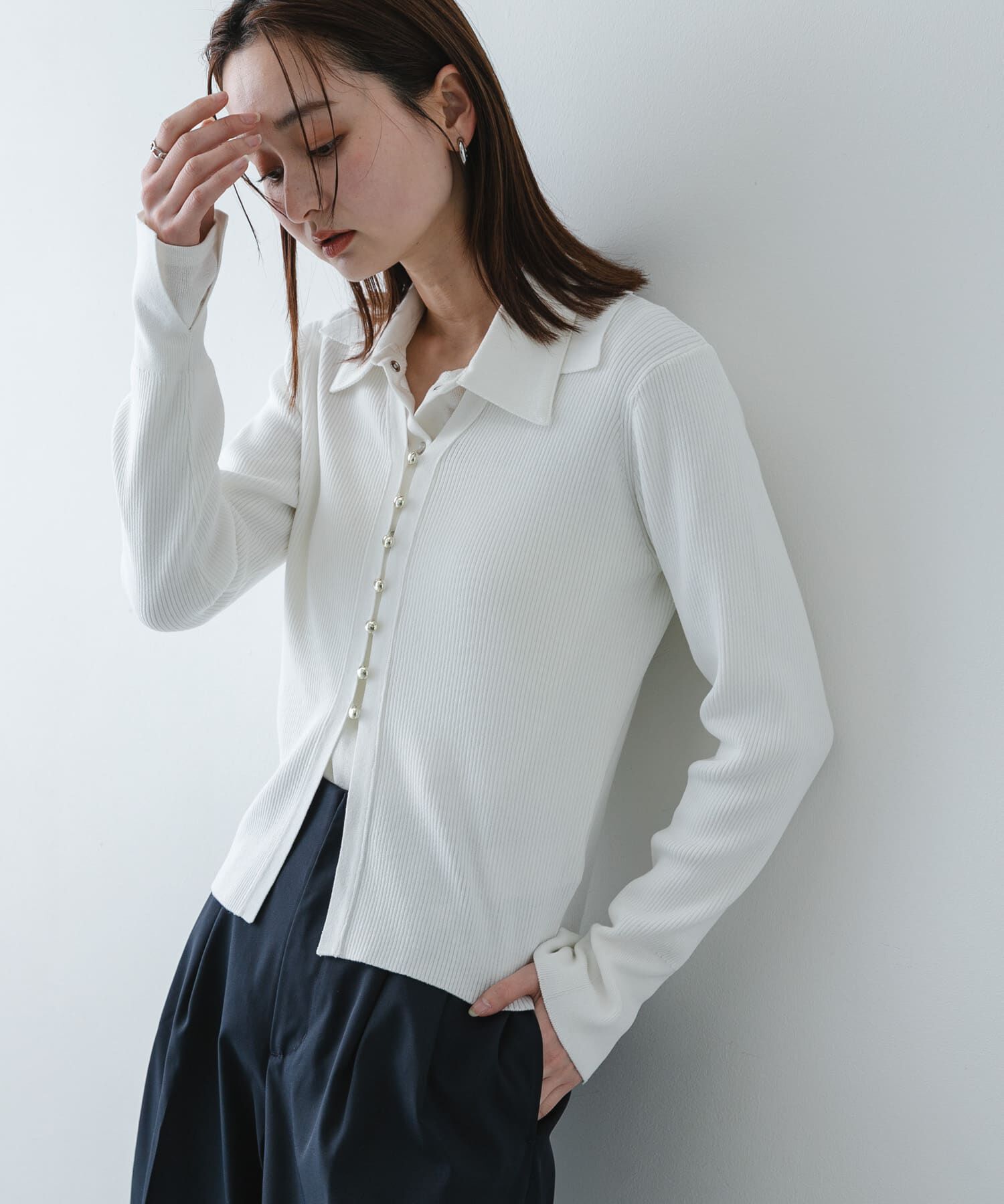 SENSE OF PLACE by URBAN RESEARCH「『一部WEB限定ｶﾗｰ』『洗濯可』ﾒﾀﾙﾎﾞﾀﾝｴﾘﾂｷｺﾝﾊﾟｸﾄｶ 」|カーディガン|