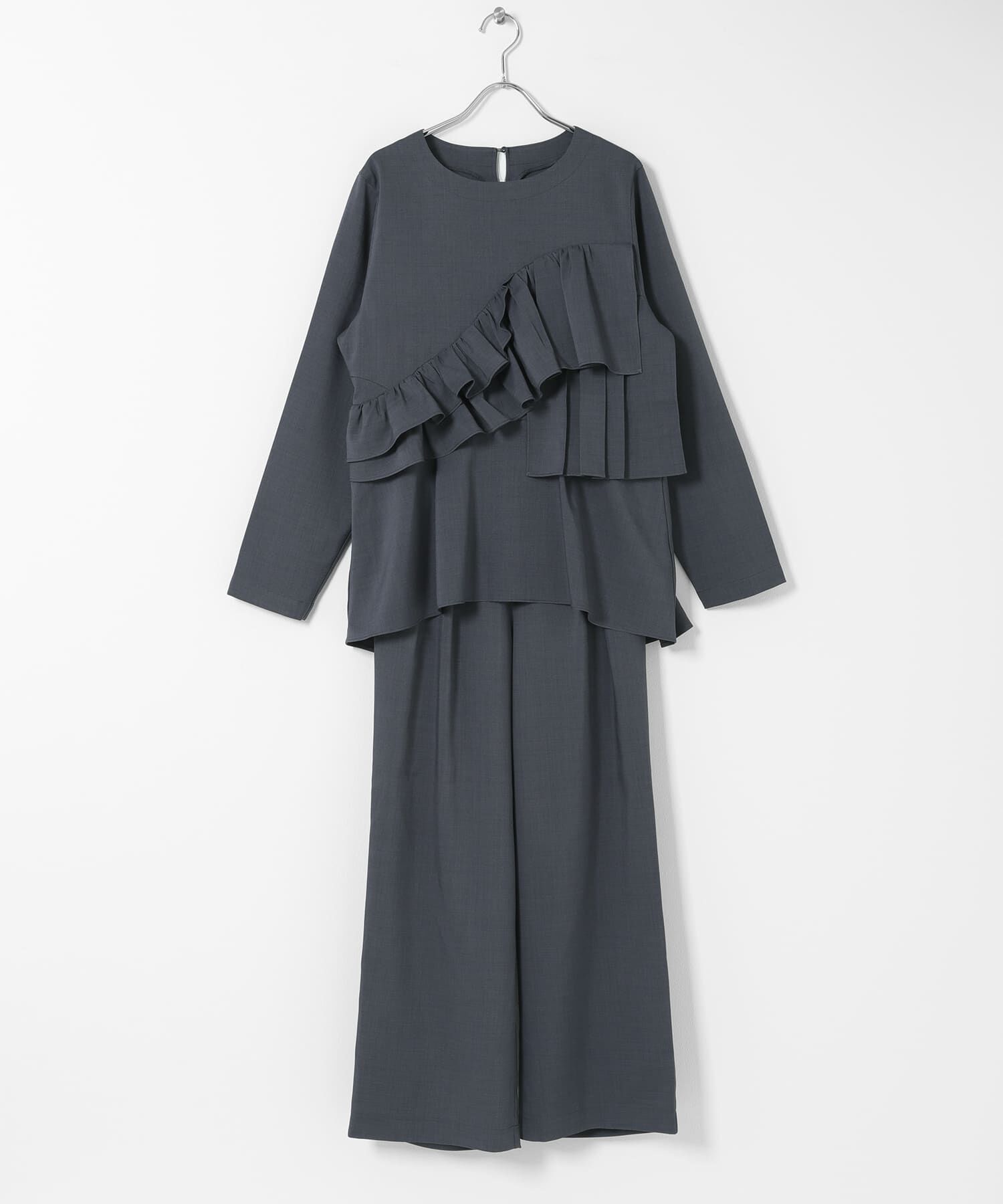 SENSE OF PLACE by URBAN RESEARCH「フリルトップパンツセットアップ」|ワンピース|