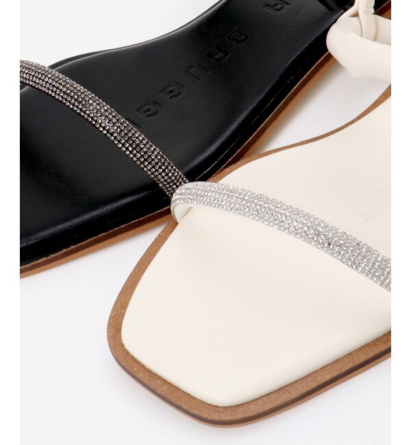 le.coeur blanc「ラインストーン ストラップサンダル」|サンダル|