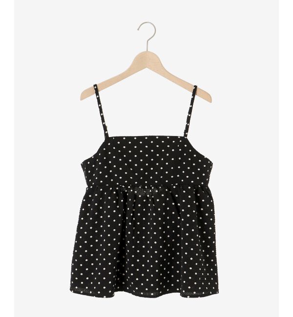 le.coeur blanc「《WEB限定アイテム》サッカードットキャミブラウス」|キャミソール|