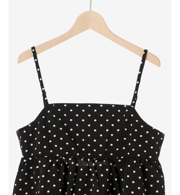 le.coeur blanc「《WEB限定アイテム》サッカードットキャミブラウス」|キャミソール|