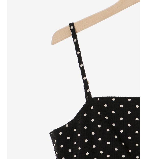 le.coeur blanc「《WEB限定アイテム》サッカードットキャミブラウス」|キャミソール|