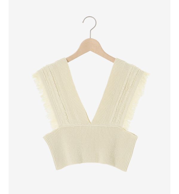 le.coeur blanc「TORRAZZO DONNAフリンジニットビスチェ」|キャミソール|
