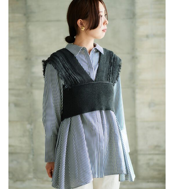 le.coeur blanc「TORRAZZO DONNAフリンジニットビスチェ」|キャミソール|