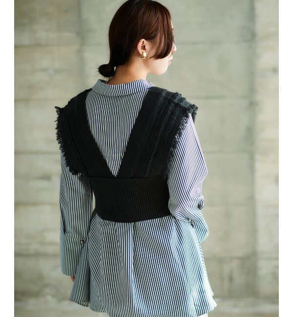 le.coeur blanc「TORRAZZO DONNAフリンジニットビスチェ」|キャミソール|