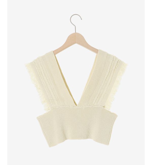 le.coeur blanc「TORRAZZO DONNAフリンジニットビスチェ」|キャミソール|