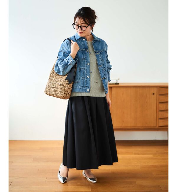 le.coeur blanc「片畦ビジューニットベスト」|ベスト・ジレ|