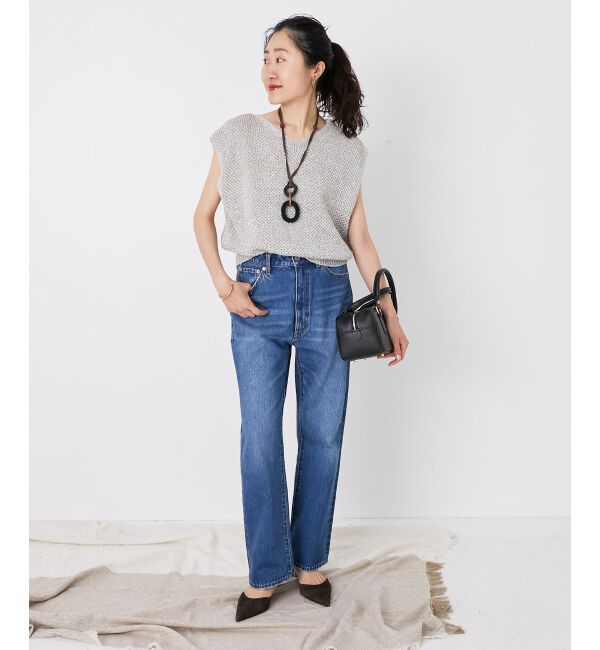  「《手洗い可能》スパンコールメッシュ2WAYニットベスト」|ベスト・ジレ|