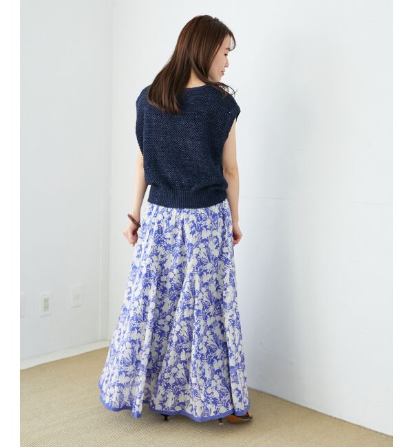  「《手洗い可能》スパンコールメッシュ2WAYニットベスト」|ベスト・ジレ|