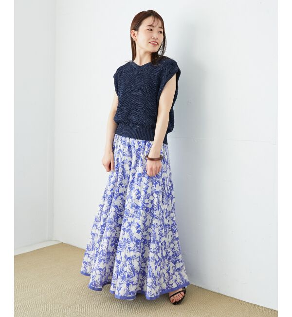  「《手洗い可能》スパンコールメッシュ2WAYニットベスト」|ベスト・ジレ|