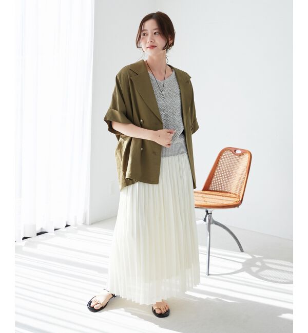  「《手洗い可能》スパンコールメッシュ2WAYニットベスト」|ベスト・ジレ|