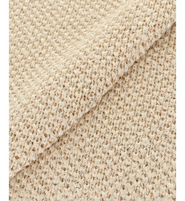  「《手洗い可能》スパンコールメッシュ2WAYニットベスト」|ベスト・ジレ|