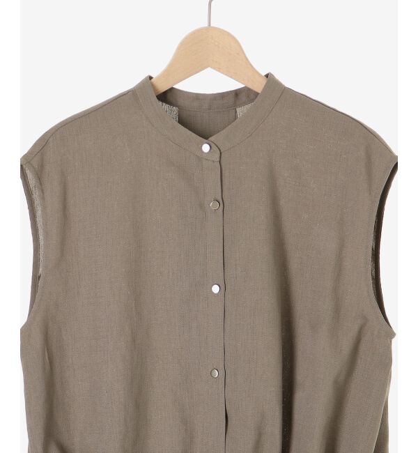  「リネンライク裾ドロストブラウス」|シャツ・ブラウス|