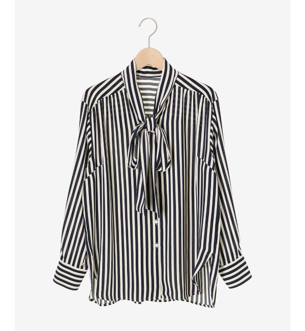 le.coeur blanc「ストライプボウタイブラウス」|シャツ・ブラウス|