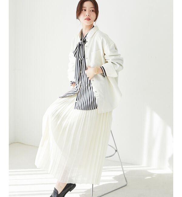 le.coeur blanc「ストライプボウタイブラウス」|シャツ・ブラウス|