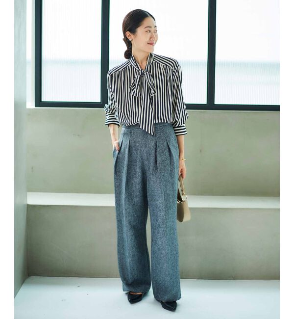 le.coeur blanc「ストライプボウタイブラウス」|シャツ・ブラウス|