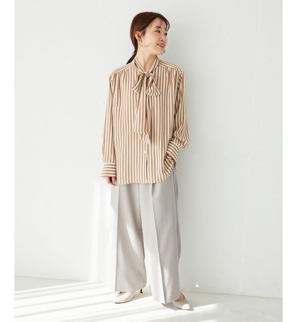 le.coeur blanc「ストライプボウタイブラウス」|シャツ・ブラウス|