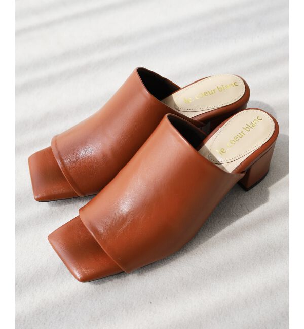  「《WEB限定アイテム》スクエアトゥカバードサンダル」|サンダル|