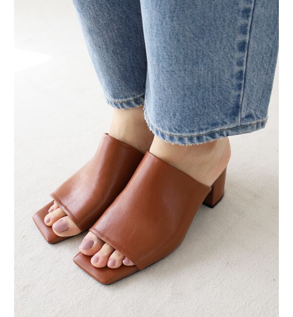  「《WEB限定アイテム》スクエアトゥカバードサンダル」|サンダル|