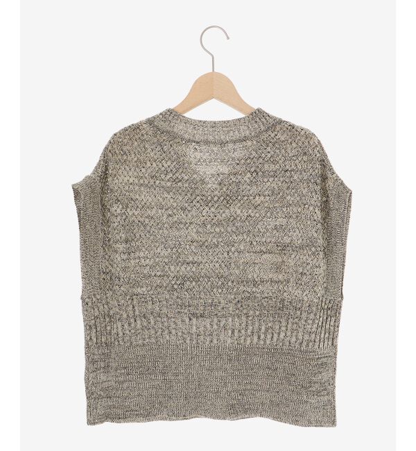  「《手洗い可能》柄編みミックスデザインニットベスト」|ベスト・ジレ|