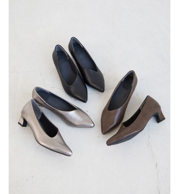  「《WEB限定アイテム》アシンメトリーカットパンプス」|パンプス|