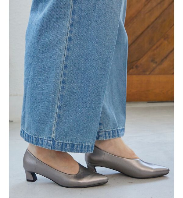  「《WEB限定アイテム》アシンメトリーカットパンプス」|パンプス|