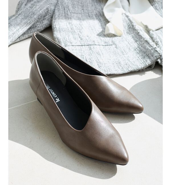  「《WEB限定アイテム》アシンメトリーカットパンプス」|パンプス|Ｄ／ブラウン