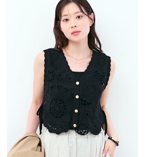  「TORRAZZO DONNAクロシェレースベスト」|ベスト・ジレ|