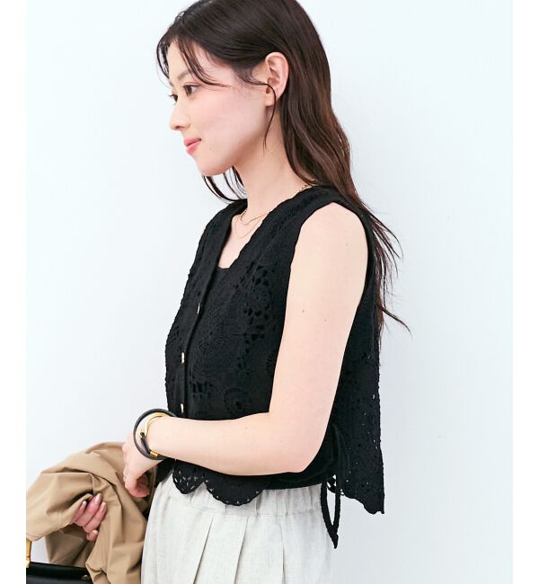  「TORRAZZO DONNAクロシェレースベスト」|ベスト・ジレ|