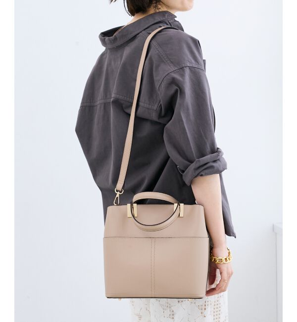  「スクエア2WAYトートバッグ」|トートバッグ|ベージュ