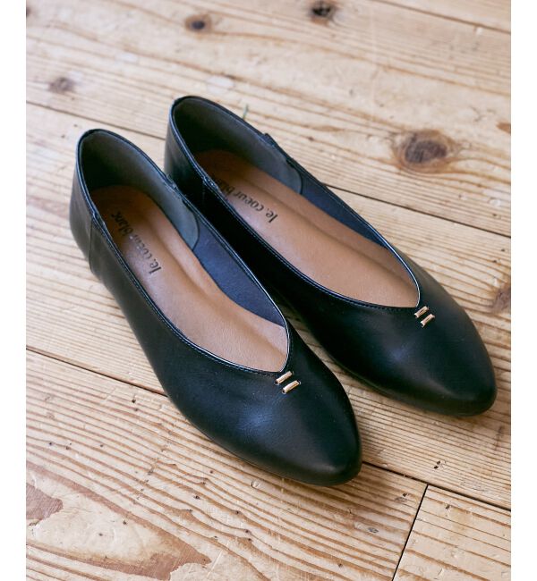  「《WEB限定アイテム》Vカットフラットパンプス」|パンプス|