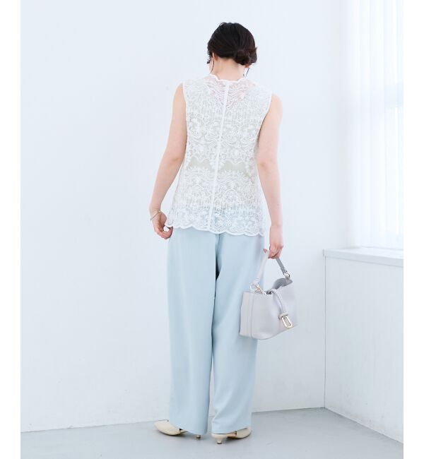  「TORRAZZO DONNAエンブロイダリーレースベスト」|ベスト・ジレ|