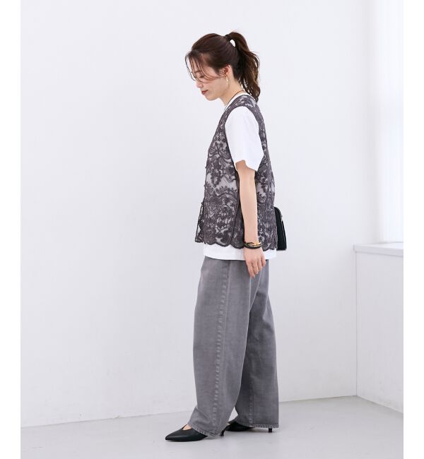 「TORRAZZO DONNAエンブロイダリーレースベスト」|ベスト・ジレ|
