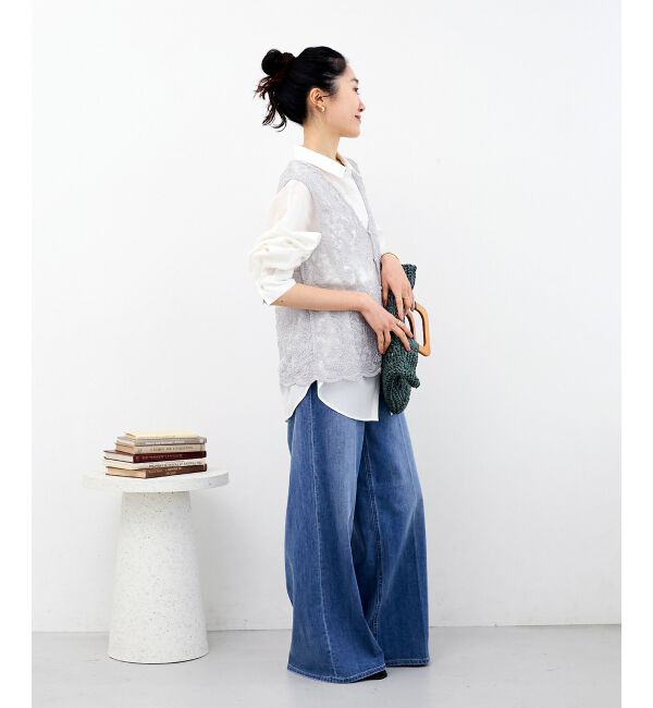  「TORRAZZO DONNAエンブロイダリーレースベスト」|ベスト・ジレ|