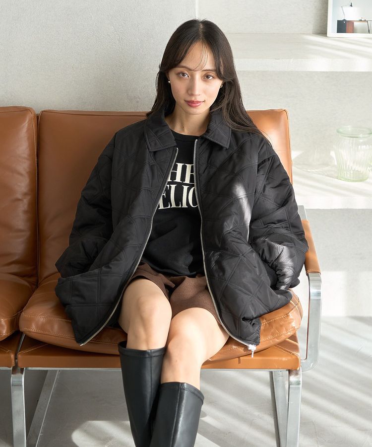 earth music&ecology「【WEB限定】ダブルステッチキルティングコート」|その他|